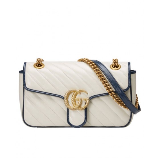 Gucci GG Marmont Small Shoulder Bag 443497 White