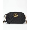 Gucci GG Marmont velvet small shoulder bag 447632 Black