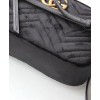 Gucci GG Marmont velvet small shoulder bag 447632 Black