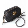 Gucci GG Marmont velvet small shoulder bag 447632 Black