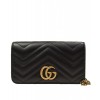 Gucci Marmont GG Mini Quilted Black Leather Cross Body Bag 488426 Black