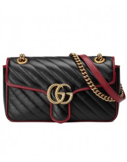Gucci GG Marmont small shoulder bag 443497 Black