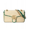 Gucci Online Exclusive GG Marmont raffia small shoulder bag 443497