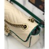 Gucci Online Exclusive GG Marmont raffia small shoulder bag 443497