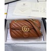 Gucci GG Marmont Mini 22cm  Matelasse Shoulder Bag 446744 Coffee