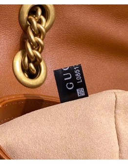 Gucci GG Marmont Mini 22cm  Matelasse Shoulder Bag 446744 Coffee
