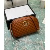 Gucci GG Marmont Small Matelasse Shoulder Bag 447632 Coffee