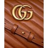 Gucci GG Marmont Small Matelasse Shoulder Bag 447632 Coffee