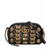 Gucci GG Marmont series animal modeling rivet shoulder bag 447632 Black