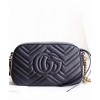 Gucci GG Marmont series animal modeling rivet shoulder bag 447632 Black