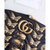 Gucci GG Marmont series animal modeling rivet shoulder bag 447632 Black