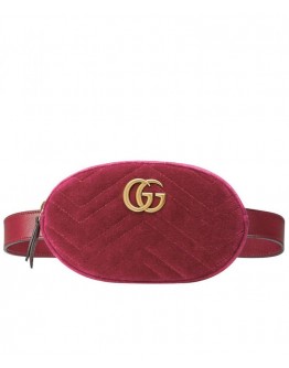 Gucci GG Marmont matelasse velvet belt bag 476434