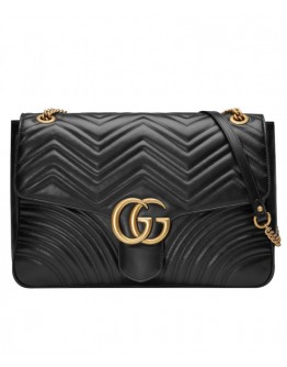 Gucci GG Marmont large shoulder bag 498090 Black
