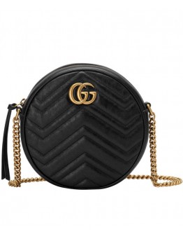 Gucci GG Marmont Mini Round Shoulder Bag 550154