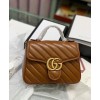 Gucci GG Marmont small top handle bag 583571 Coffee