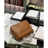 Gucci GG Marmont small top handle bag 583571 Coffee