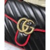 Gucci GG Marmont mini top handle bag 583571 Black