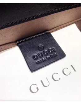 Gucci Padlock GG Supreme and leather shoulder bag 432182 Coffee