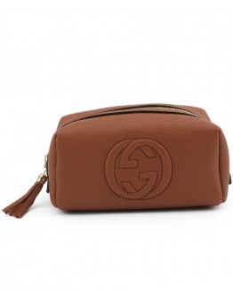 Gucci Soho Leather Tassel Makeup Cosmetic Bag 308636