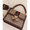 Gucci Queen Margaret GG small top handle bag 476541 Dark Coffee