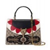 Gucci Broche GG Supreme Top Handle Bag 446432 Coffee