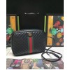 Gucci Laminated leather small shoulder bag 541051 Black