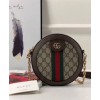 Gucci Ophidia mini GG round shoulder bag 550618 Dark Coffee