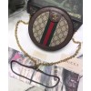 Gucci Ophidia mini GG round shoulder bag 550618 Dark Coffee