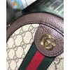 Gucci Ophidia mini GG round shoulder bag 550618 Dark Coffee