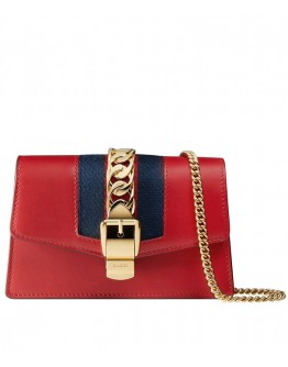 Gucci Sylvie Leather Mini Chain Bag 494646