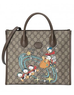 Gucci x Disney Donald Duck tote bag Dark Coffee