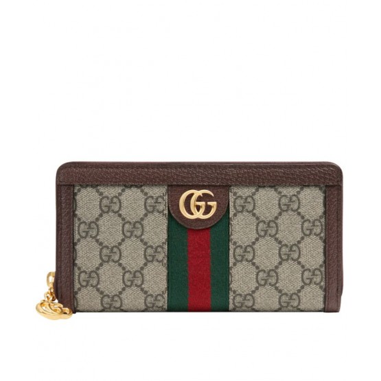 Gucci Ophidia GG zip around wallet 523154 Dark Coffee