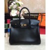 Hermes Birkin bag 30 Box calf leather Black