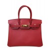 Hermes Birkin 35 Bag Togo Leather Red