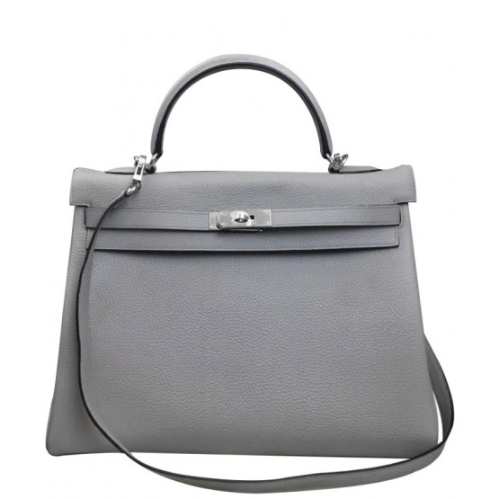Hermes Kelly Bag 35 Togo Leather Gray