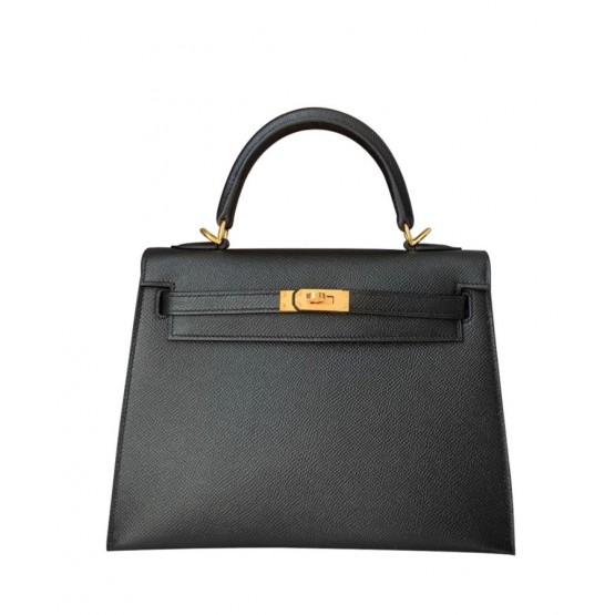Hermes Kelly Bag 25 Epsom Leather Black