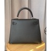Hermes Kelly Bag 25 Epsom Leather Black