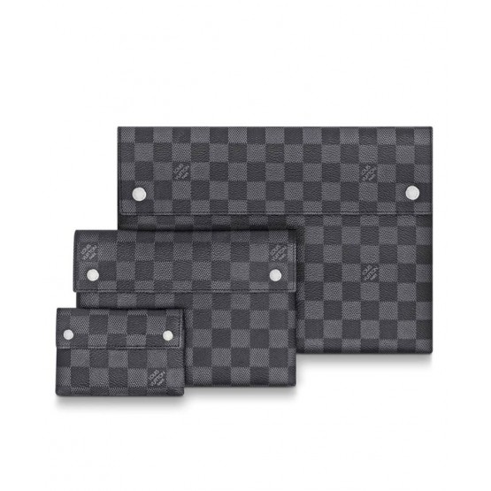 Louis Vuitton Alpha Triple Pouches N60255 Black