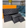 Louis Vuitton Alpha Triple Pouches N60255 Black