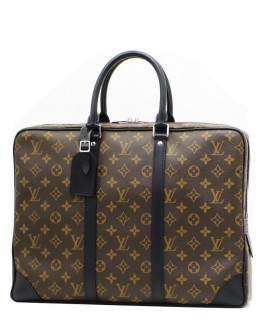 Louis Vuitton Monogram Porte-Documents Voyage M40225 Brown