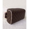 Louis Vuitton Canvas Double Zipper Opening Toiletry Bag M47624 Brown