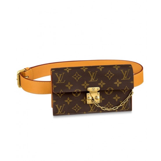 Louis Vuitton S Lock Belt Pouch MM M68549 Brown