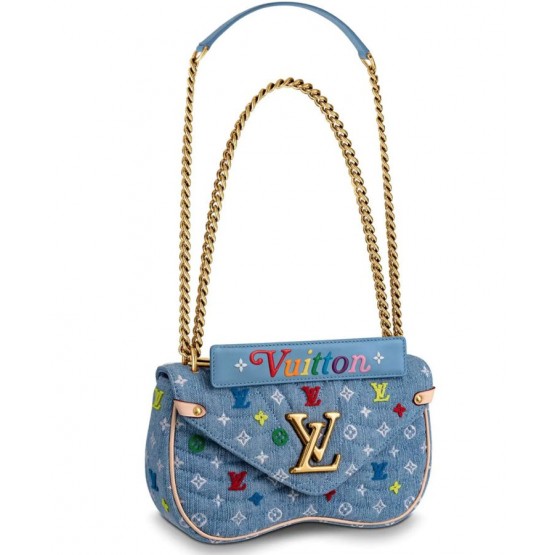 Louis Vuitton New Wave Chain Bag MM M53692 Blue