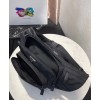 Prada nylon and saffiano leather belt bag 2VL003 Black