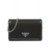 Prada Nylon and leather mini-bag 1BP019 Black
