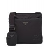 Prada Re-Nylon And Saffiano Leather Shoulder Bag Black
