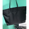 Prada Recycled Nylon Medium Tote Bag Black
