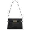 Saint Laurent Manhattan Shoulder Bag In Crocodile-embossed Shiny Leather 579271 Black