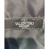 Valentino Garavani Nylon Vltn Backpack With Leather Front Pocket Black