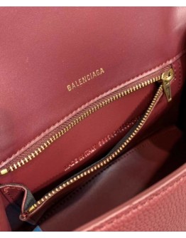 Balenciaga Women Hourglass Small Top Handle Bag Mauve